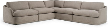 Chantry - Modern Grey Sand Fabric Sectional Sofa