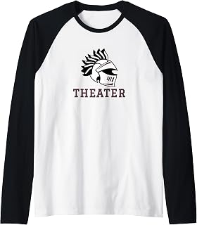 Curtis High School Warriors Theater Raglan Baseball Tee