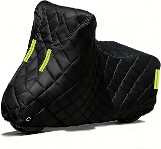 Waterproof Motorcycle Cover for Cobra CX50 FWE | Outdoor Heavy Duty Cotton Lining Motorcycle Covers Anti UV Dust Hail Breathable with Lock Hole Storage Bag