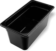 High Heat Food Pan by Carlisle FoodService Products – 1/3 size, 7.01949 ounces, Plastic, Black, Model 3086203