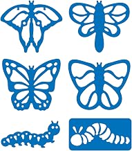 Roylco Butterfly and Friends Stencil Set - Large Template for Kids Ages 3-8, Drawing & Art Reusable Stencils, Spring Stencils, Sidewalk Chalk Stencil, 6 Designs