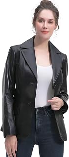 Women Ruth Lambskin Leather Blazer Jacket (Also available in Plus Size & Petite)