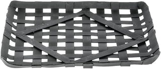 HUBERT Black Metal Rectangular Decorative Display Basket - 8.5"L x 8.5"W x 0.5"H