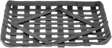 HUBERT Black Metal Rectangular Decorative Display Basket - 8.5"L x 8.5"W x 0.5"H
