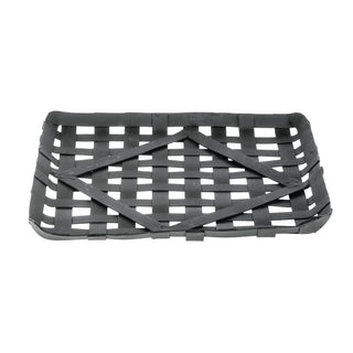 Black Metal Rectangular Decorative Display Basket - 8.5"L x 8.5"W x 0.5"H by HUBERT – Metal, Black, Model 40322
