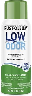 Low Odor Premium Spray Paint, Gloss Lucky Green | 40% Lower Odor than Traditional Rust-Oleum Spray Paints, Indoor and Outdoor Durability, Fast One-Hour Dry Time
