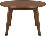 Furnifact Sweet Oak Coffee Table 24" Round Solid American Gum Wood Durable Modern Design Lightweight Living Room Accent