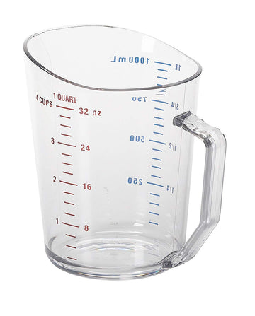 Measure Cup 1 Quart Clear () by Cambro – 1-Quart, 1.0 quarts, Plastic, Clear, Model 100MCCW135