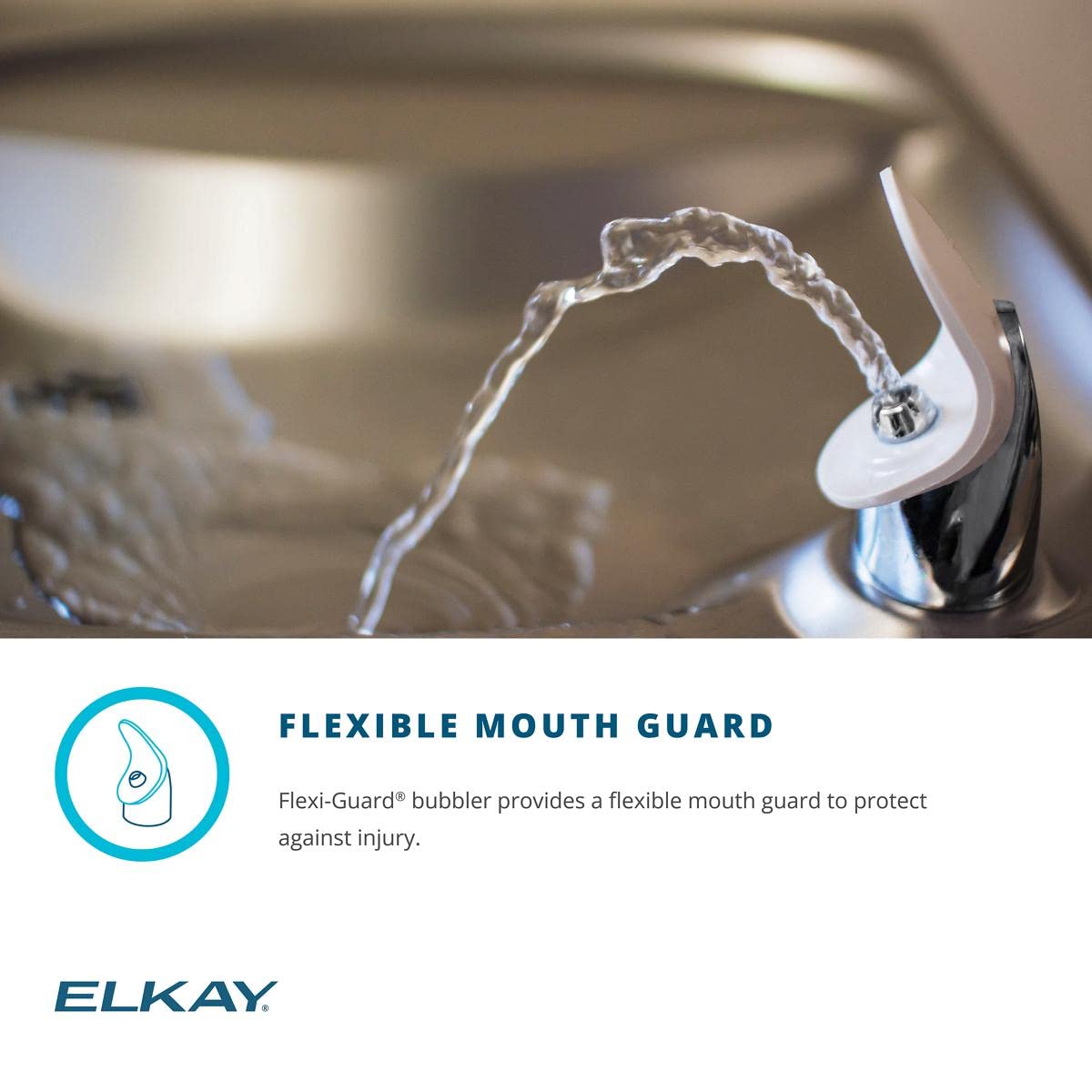 Wall Mount Hands-Free Activation ADA Cooler Non-Filtered Refrigerated Stainless by Elkay – Stainless Steel, Light Gray Granite, Model LZOOSTL8LC