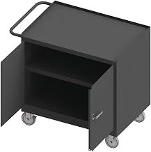 Durham 3113-95 Mobile Bench Cabinet, 1 Shelf, 2 Doors