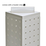 Azar Displays 4”W x 12”H / White / Pegboard + Hooks Panels & Units