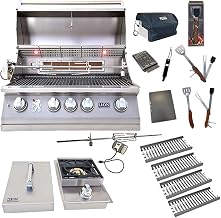 32-Inch Propane Grill L75000 with 4 Ceramic Tubes w/ Flame Tray and Single Side Burner and 5 in 1 Tool Set Best of Backyard Gourmet Package Deal by Lion Premium Grills – Model bbq