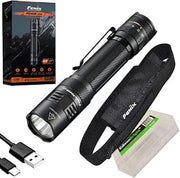 Fenix PD45R ACE 3200 Lumen Rechargeable LED Tactical Flashlight, Battery, Holster, EdisonBright Accessory case Bundle