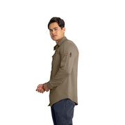 Men's Snap Front Jersey Long Sleeve Work Shirt by Red Kap – Cotton, Fallen Rock, Model S5K3FR RG 3XL