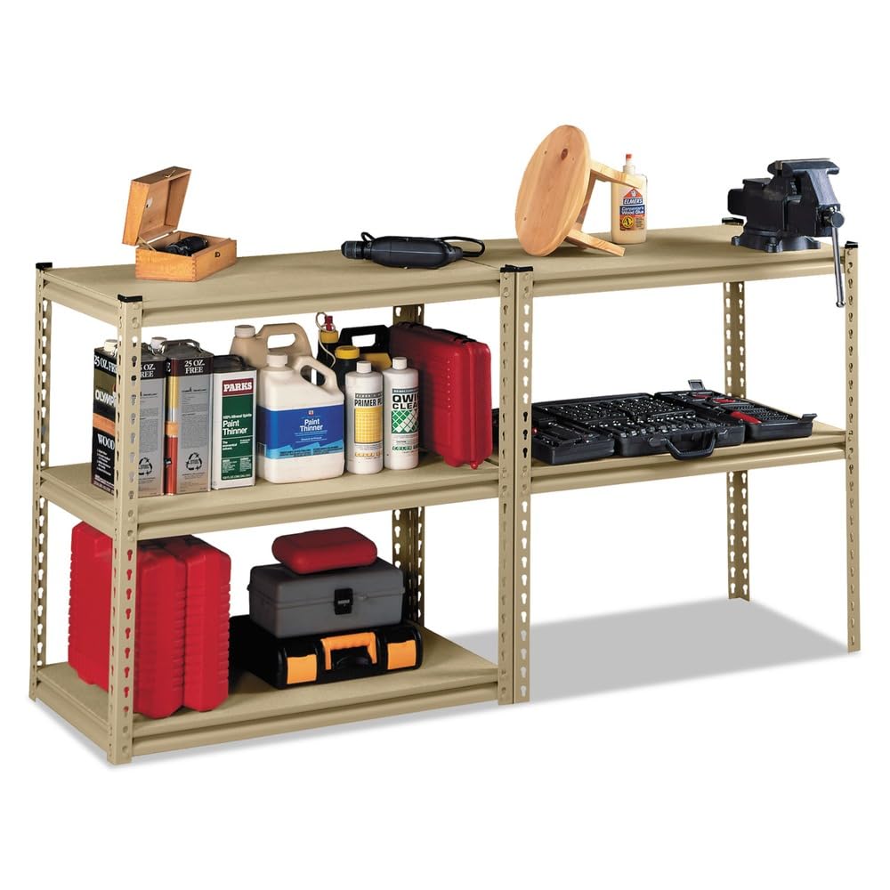 Tennsco LSS361872 Stur-D-Stor Shelving Five-Shelf 36w x 18d x 72h Sand by Sharpie – 36 by 18-1/2 by 73-Inch, Alloy Steel, Sand, Model LSS-361872