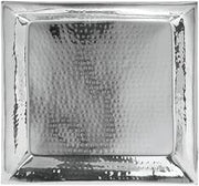 HUBERT Serving Tray with Hammered Finish Round Serving - 18" L x 18" W