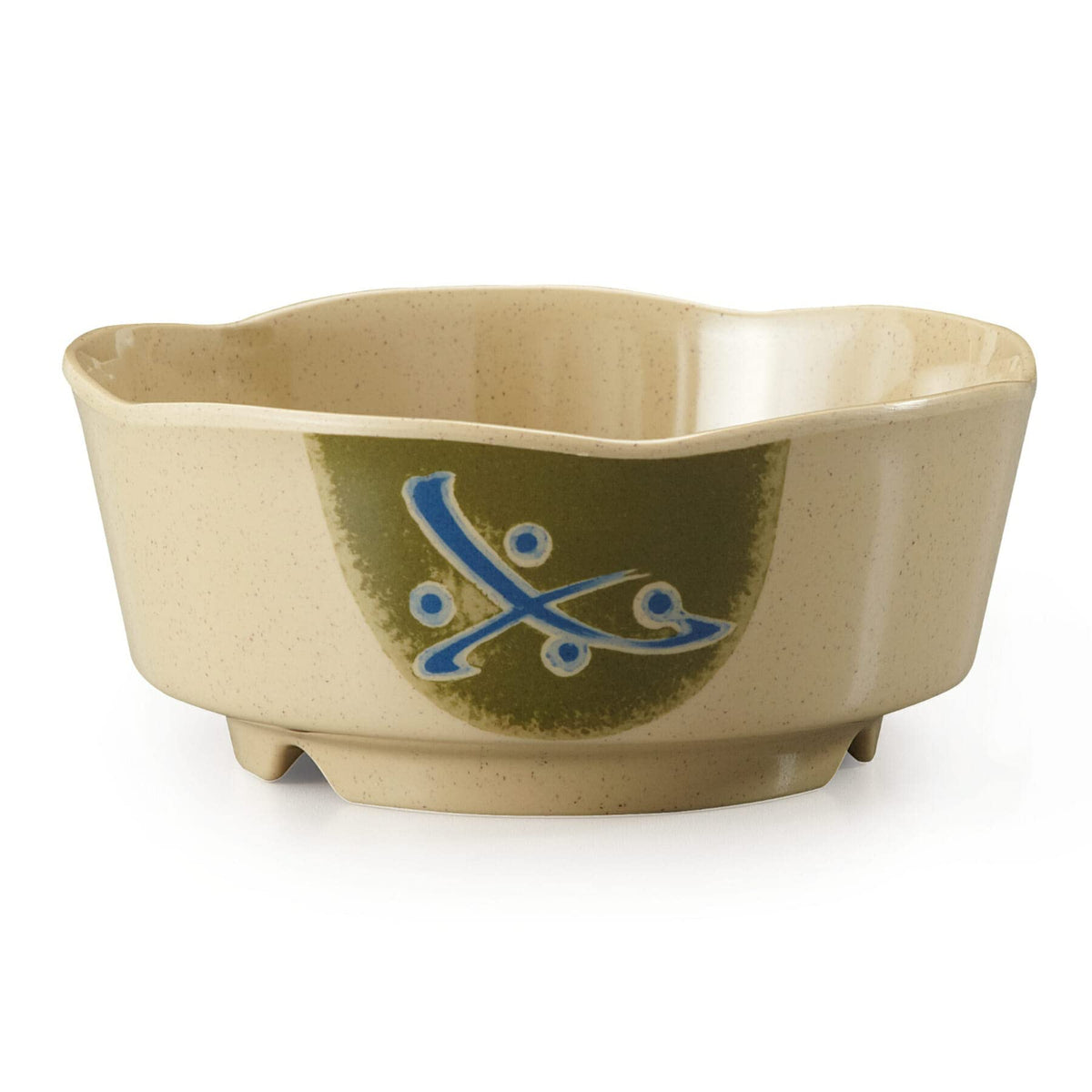 16 oz Beige Scallop Edge Melamine Soup Bowl (Set of 12) by GET – 16 ounces, Melamine, Brown, Pack of 12, Model 0163-TD