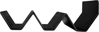 Elite Global Solutions JW322-B 3 Slot Zig Zag, 6 1/2" x 5 1/8" x 2 1/4" h., Melamine, Black (Pack of 6)