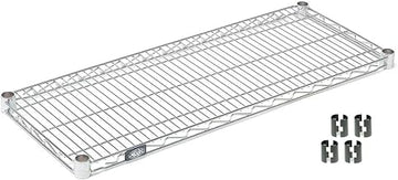Nexel Chrome Wire Shelf w/Clips, 60"W x 14"D