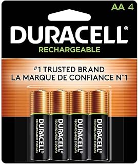 DURACELL AA NiMH Battery, Rechargeable, 4/Pack (DX1500B4N001)