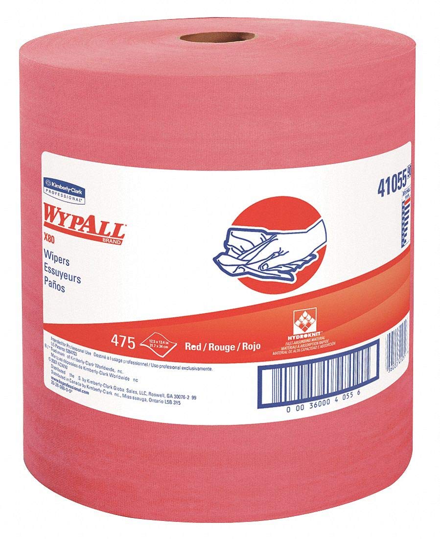 WYPALL X80 Jumbo Roll Towels by Kimberly-Clark – Jumbo", Paper, red, Model 41055