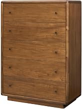 Rosette 5-Drawer Dresser - Hazelnut Brown