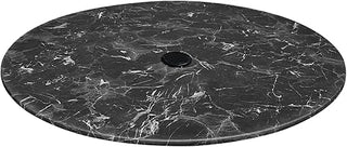 Holland Bar Stool 36" Diameter Black Marble, Indoor/Outdoor All-Season EuroSlim Table Top with Umbrella Hole