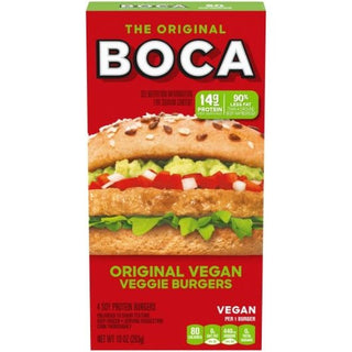 Original Vegan Veggie Burgers by Boca – 10 Fl Oz (Pack of 12), Pack of 12