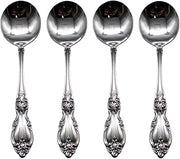 Oneida Louisiana 18/8 Stainless Steel Round Bouillon Spoon (Set of Four)