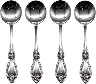 Oneida Louisiana 18/8 Stainless Steel Round Bouillon Spoon (Set of Four)