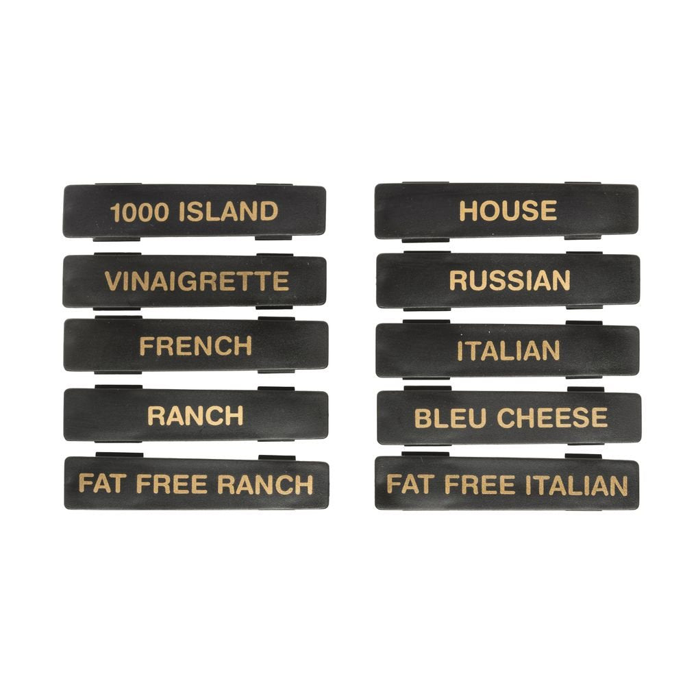 CN4812 Name Tag Set (fits model N48) by Tablecraft – Plastic, Black, Model 727875106520