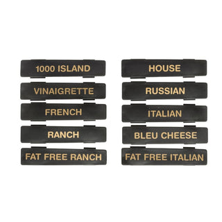 CN4812 Name Tag Set (fits model N48) by Tablecraft – Plastic, Black, Model 727875106520
