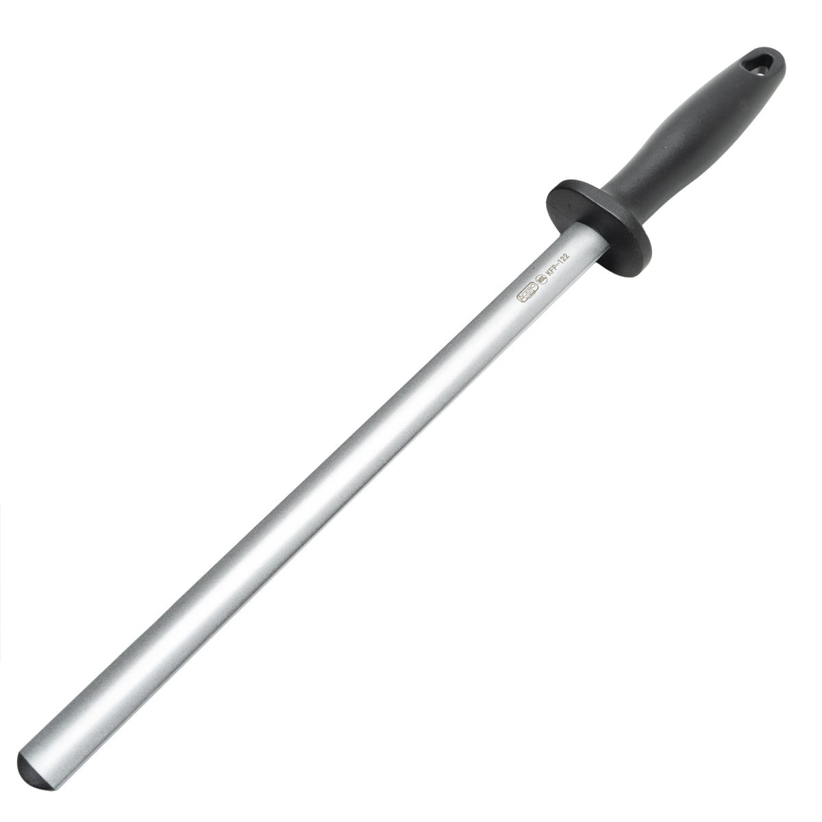 12" Oval Diamond Sharpening Steel by Winco – 12" / Oval, Steel, Metal