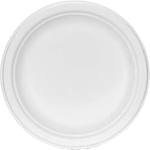 Responsible Products 7 inch Round Plates, Tree-Less™ Compostable Molded Fiber Round Plates, Extra Strength, Tree-Free and Made Without PFAS, White (1000 Count)