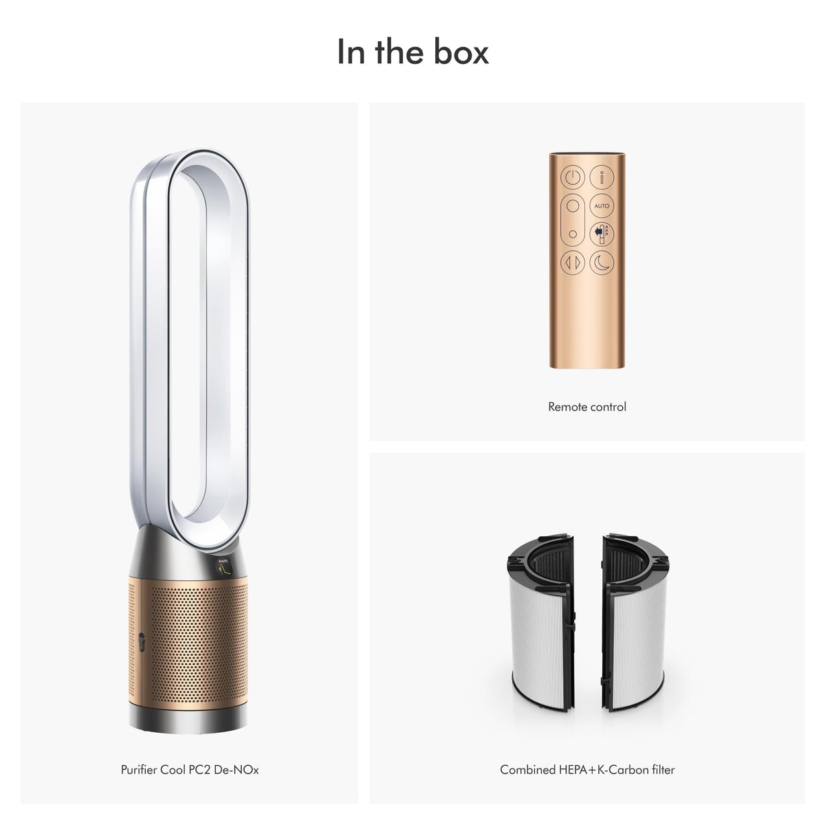 Purifier Cool PC2 De-NOx by Dyson – large, White/Gold, Model 544536-01