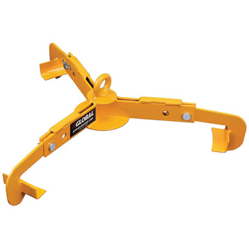 Open & Closed Head Drum Lifter 1000 Lb. Capacity by Global Industrial – 28"L x 28"W x 8.5"H, Steel, Yellow, Model 988868