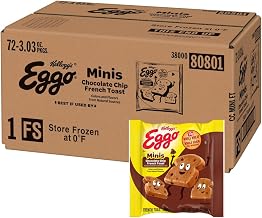 Eggo Minis Chocolate Chip French Toast, 3.03 Ounce - 72 per case.