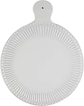 Bianca Ridge Ceramic Trivet by American Atelier – 10.3x8.25", Ceramic, White, Model 1562237-TRV