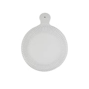 Bianca Ridge Ceramic Trivet by American Atelier – 10.3x8.25", Ceramic, White, Model 1562237-TRV