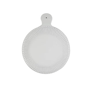 Bianca Ridge Ceramic Trivet by American Atelier – 10.3x8.25", Ceramic, White, Model 1562237-TRV
