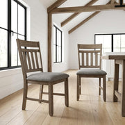 Solid Wood Upholstered Dining Chairs Set of by Starlight Canyon Home – Wood, Brown, Pack of 2