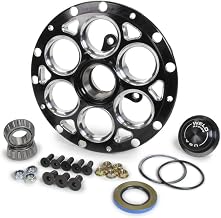 Weld Racing Wheel Hub, Front, Driver Side, Direct Mount Ultra Hub, 13 in / 15 in Full Center, 3-Lug Rotor Mount, Aluminum, Black Anodize, Straight Spindle, Kit