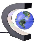 Magnetic Levitation Floating Globe World Map with C Shape Base (Blue 3" Globe) by FUGEST – Acrylonitrile Butadiene Styrene (ABS), Blue 3" Globe, Model F- CG
