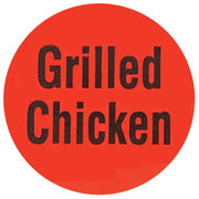 Grilled Chicken Labels Red Deli Dot Packaging Labels Black Imprint - 1"Dia 1000 Per Roll by HUBERT – 1 inch, Paper, Red, Pack of 1000, Model 18582