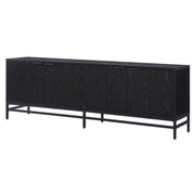 70" TV Stand for TVs up to 78" by Henn&Hart – 70" Wide, Engineered Wood, Natural Black, Model 142108X