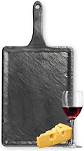 Tablecraft MSP5120 Frostone Collection Serving Paddle, 15-3/4" x 7-3/4" Platter with 5" Handle, Rectangular, Temperature Safe up to 212° F (100° C), Dishwasher Safe, Melamine, Black Slate