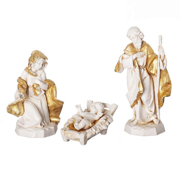 Holy Family Set - 12" Scale by Fontanini – 12", manufactured wood, Golden, Pack of 3, Model 54120