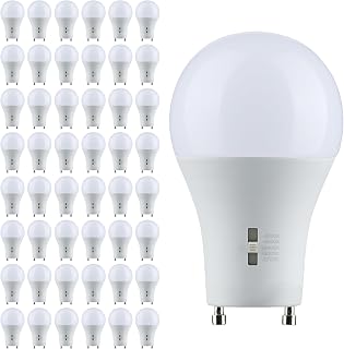 Satco S11796 14W A19 LED GU24 5CCT Frost Dimmable 1600L 120V Lamp (48 Pack)