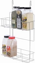 HUBERT Hanging Spice Rack 2-Tier Commercial Spice Rack Silver Steel - 14 1/4 L x 5" W x 22 1/4 H