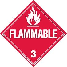 Labelmaster Z-EZ2 Flammable Liquid Hazmat Placard, Worded, E-Z Removable Vinyl (Pack of 25)